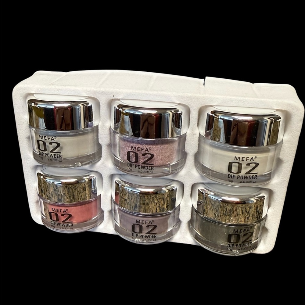 Mefa 02 Dip Powder Nail Color Set of 6 NWOB